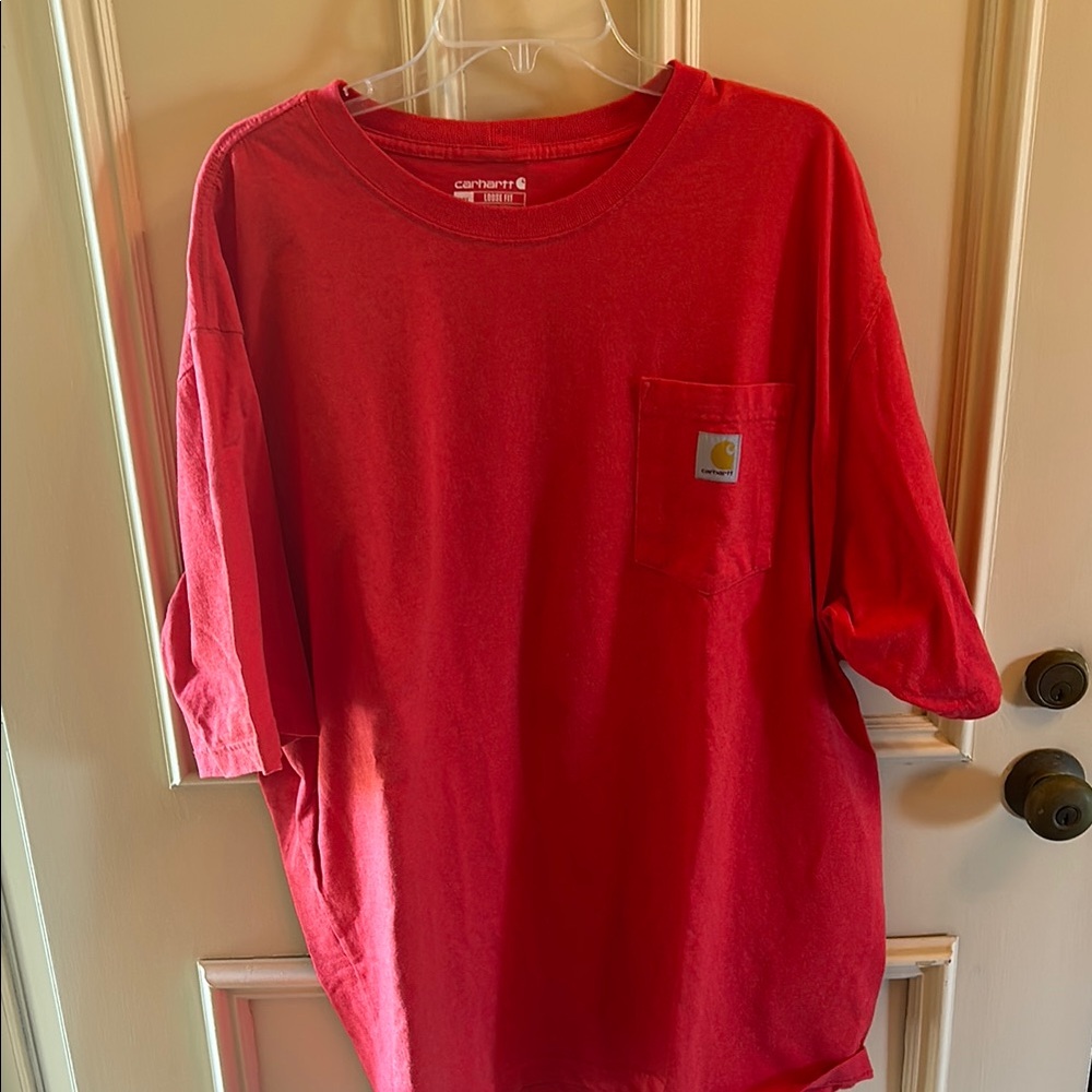 Carhartt Classic Red Tee with Pocket